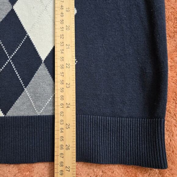 Banana Republic Mens Pima Wool Blend Argyle Sweater M Academia Preppy Old Money - Picture 10 of 10